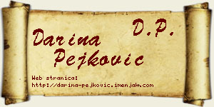 Darina Pejković vizit kartica